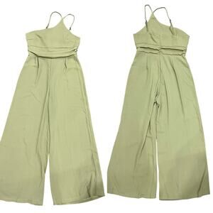 NWOT Nash Grey Boutique Sage Green Wide Leg Sleeveless Jumpsuit Size XL